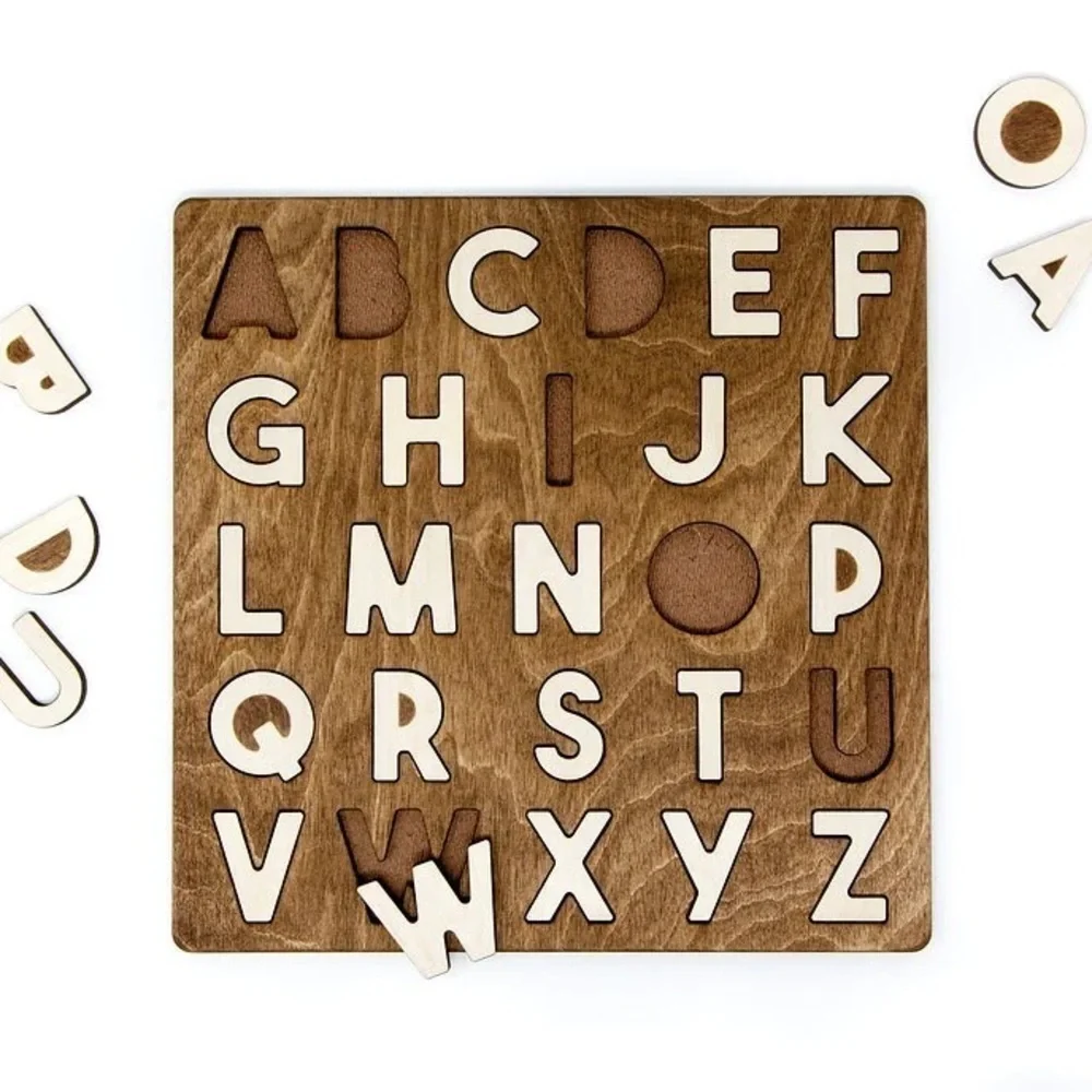 Wood Uppercase Alphabet Letter Puzzle​​​ - Picture 6 of 7